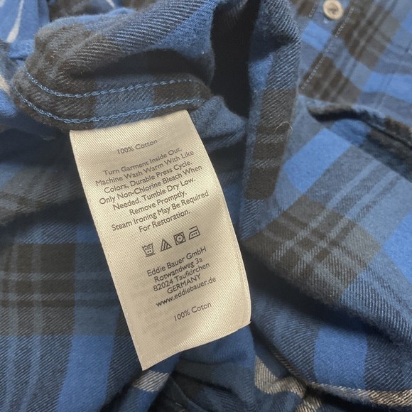 Eddie Bauer Men's Classic Fit Long Sleeve Multi Color Plaid Flannel Shirt TXL - Picture 6 of 8